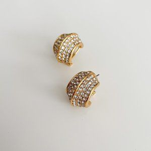 J. Crew Angular Stud Earrings with Pavé Crystals